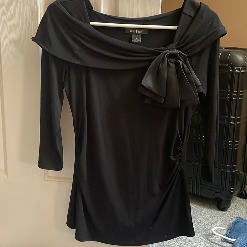 WHBM three quarter length shirt with bow